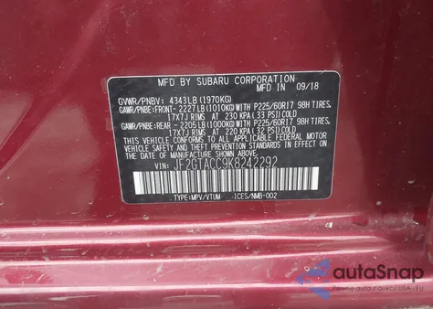 2019 Subaru Crosstrek 2.0I Premium from USA, damaged, VIN JF2GTACC9K8242292